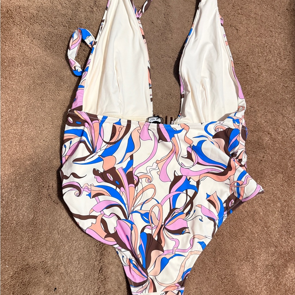 NWT Reiss Multicolor Abstract Swimsuit - Picture 2 of 5